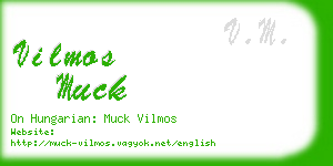 vilmos muck business card